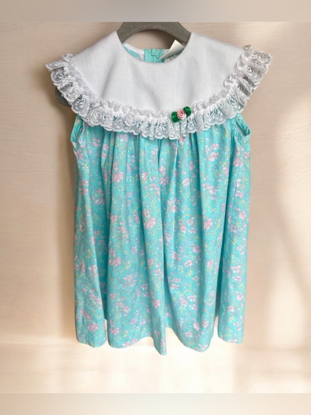 🌸 Vintage 80s Ruth of Carolina Smocked Floral Dress — Size T4 — Made in USA